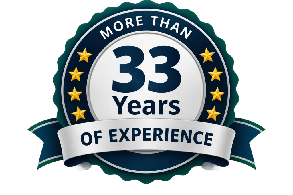 33years of experience